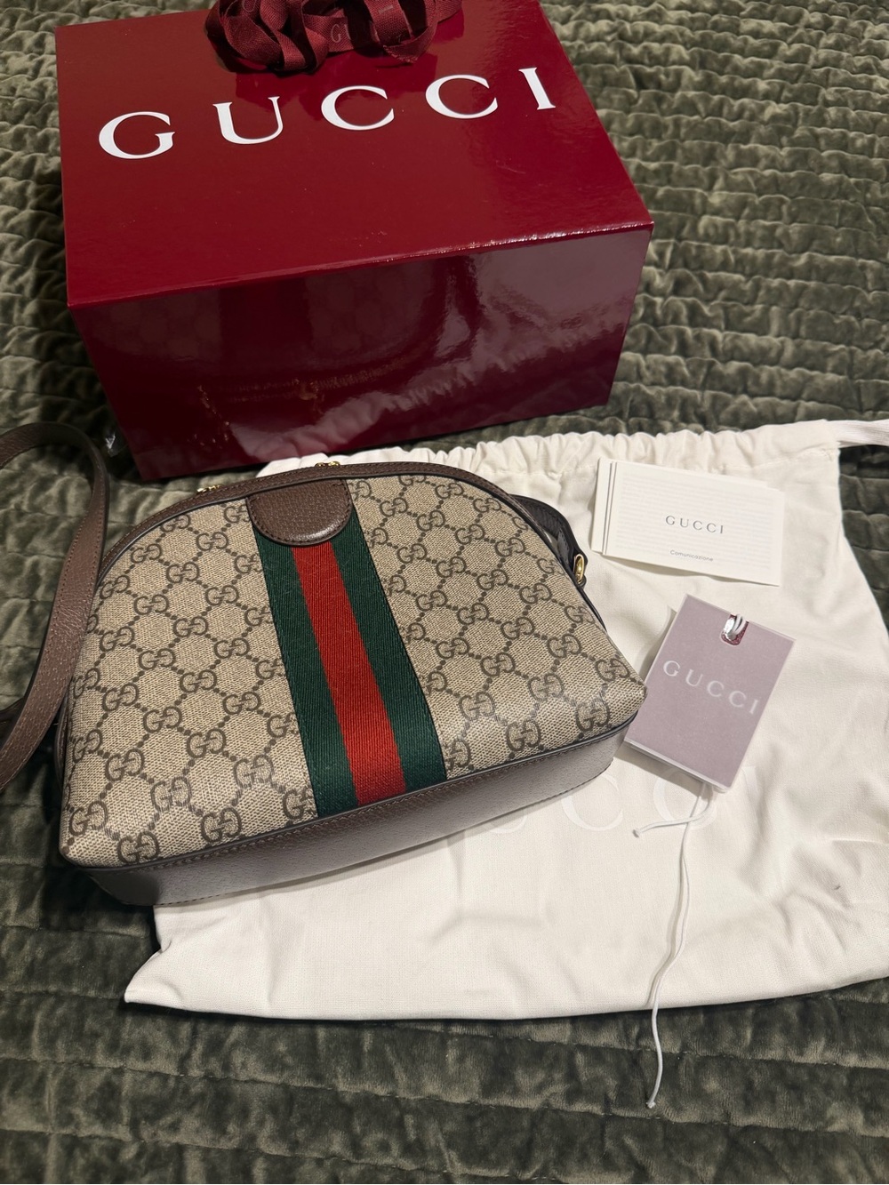 Like NEW Gucci Beige Crossbody with matching small wallet - Picture 12 of 13